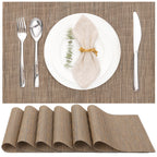 Myir JUN Black Placemats Set of 8 Kitchen and Dining Table Placemats