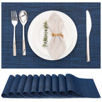 Myir JUN Black Placemats Set of 8 Kitchen and Dining Table Placemats
