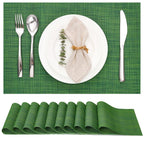 Myir JUN Black Placemats Set of 8 Kitchen and Dining Table Placemats
