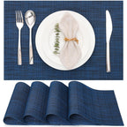 Myir JUN Black Placemats Set of 8 Kitchen and Dining Table Placemats