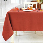 IVAPUPU Textured Linen Rectangle Table Cloth, Sage Green, 60 x 84 Inch