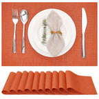 Myir JUN Black Placemats Set of 8 Kitchen and Dining Table Placemats