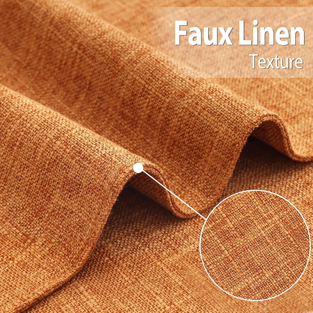 homing Faux Cotton Linen Placemats Set of 6, Cloth Dining Table Mats