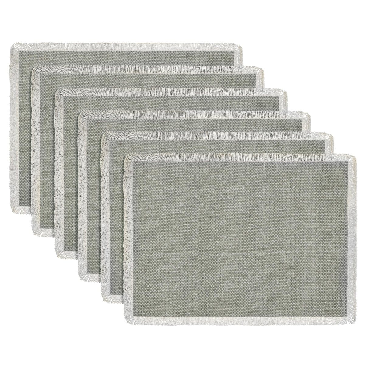Hausattire Cotton Frayed Placemats Set of 4 Dining Table 14x14 Inch | Rustic Vintage Boho Washable Easter Placemat for Outdoor Parties BBQ's Wedding, Holiday, Special Occasions, Nubby Cotton - Brown