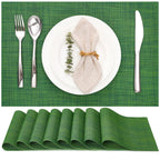 Myir JUN Black Placemats Set of 8 Kitchen and Dining Table Placemats