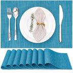 Myir JUN Black Placemats Set of 8 Kitchen and Dining Table Placemats