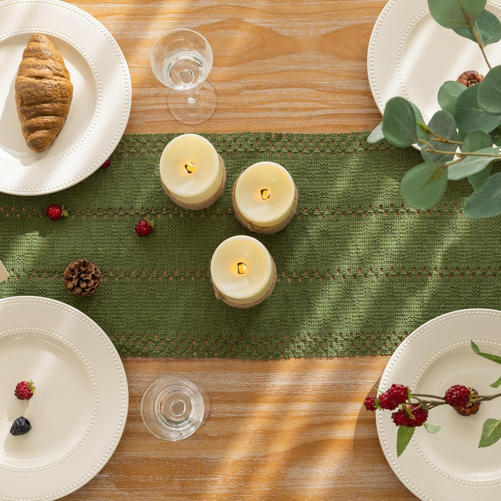Keketoarrange Boho Macrame Table Runner 12x72 Inch