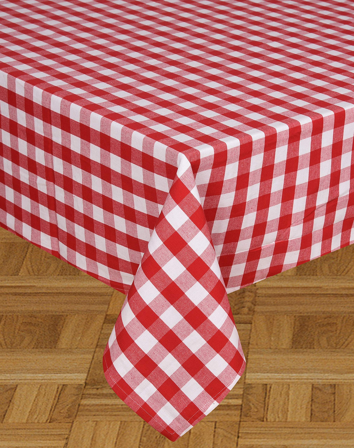 Urban Villa Tablecloth Cotton Tabletop 60x84 (6-8 Seats) White