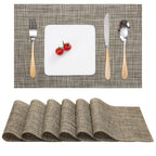 Myir JUN Black Placemats Set of 8 Kitchen and Dining Table Placemats