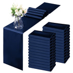 Horbaunal 12 Pack Sage Green Satin Table Runner 12 x 108 Inch