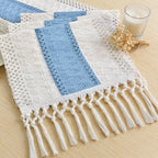 FEXIA Boho Table Runner for Fall Home Decor 12x72 Rustic with Tassels