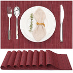 Myir JUN Black Placemats Set of 8 Kitchen and Dining Table Placemats