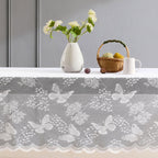 HLC.ME Sedona Lace Tablecloth, Rectangle, 60x84 Inch, White