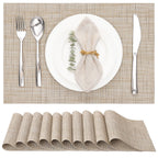 Myir JUN Black Placemats Set of 8 Kitchen and Dining Table Placemats