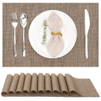 Myir JUN Black Placemats Set of 8 Kitchen and Dining Table Placemats