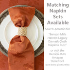 Benson Mills Harvest Legacy Tablecloth (Rust 60" x 104" Rectangular)