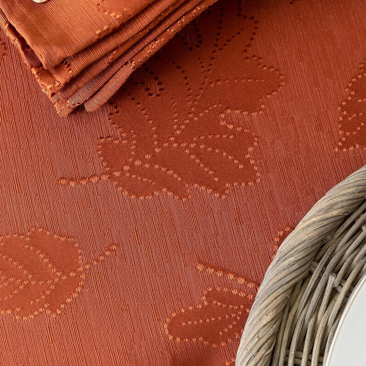 Benson Mills Harvest Legacy Tablecloth (Rust 60" x 104" Rectangular)