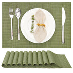 Myir JUN Black Placemats Set of 8 Kitchen and Dining Table Placemats