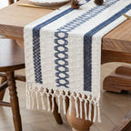 FEXIA Boho Table Runner Fall Burlap Brown Coffee Table Decor 12x72 Inch
