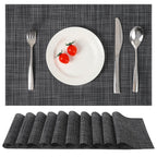 Myir JUN Black Placemats Set of 8 Kitchen and Dining Table Placemats
