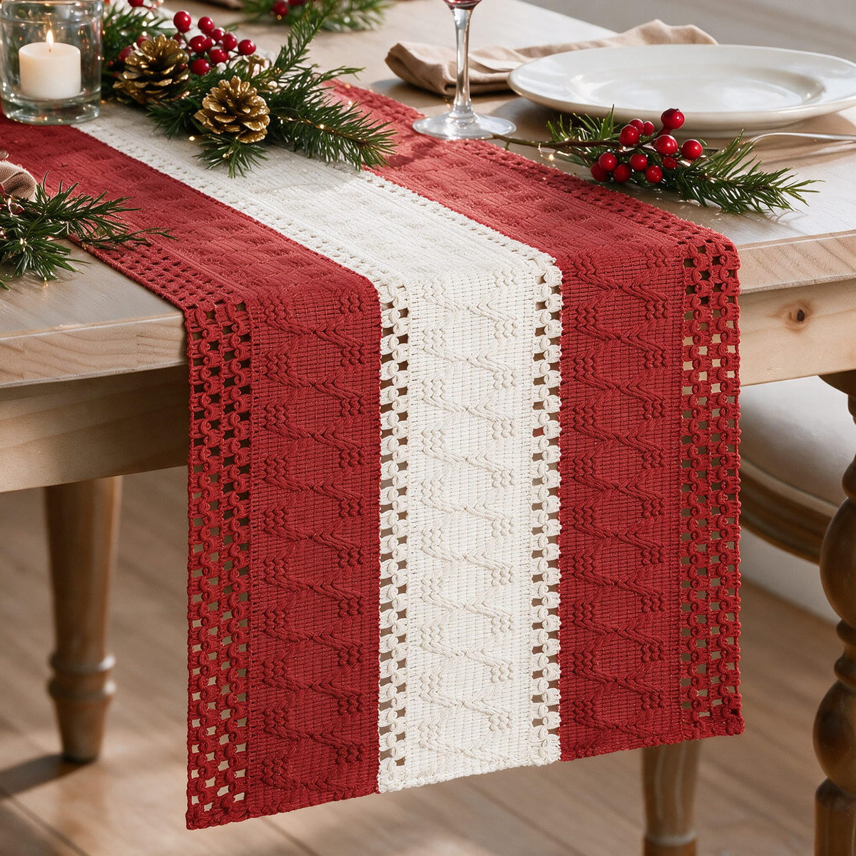 Artoid Mode Dark Grey Farmhouse Rustic Table Runner 12x72 Inch