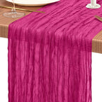 10 Pack Light Pink Cheesecloth Table Runner Wedding Birthday Table Decor