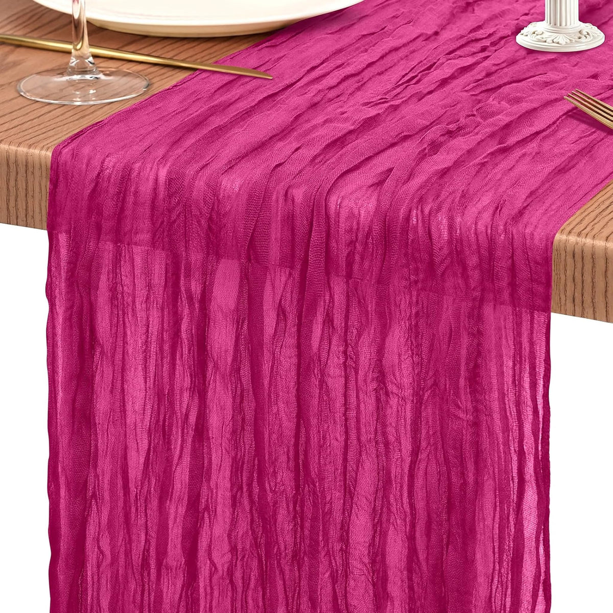 10 Pack Light Pink Cheesecloth Table Runner Wedding Birthday Table Decor