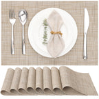 Myir JUN Black Placemats Set of 8 Kitchen and Dining Table Placemats