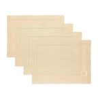 Solino Home 100% Pure Linen Placemats Green Hemstitch, 14 x 19 in, Set of 4