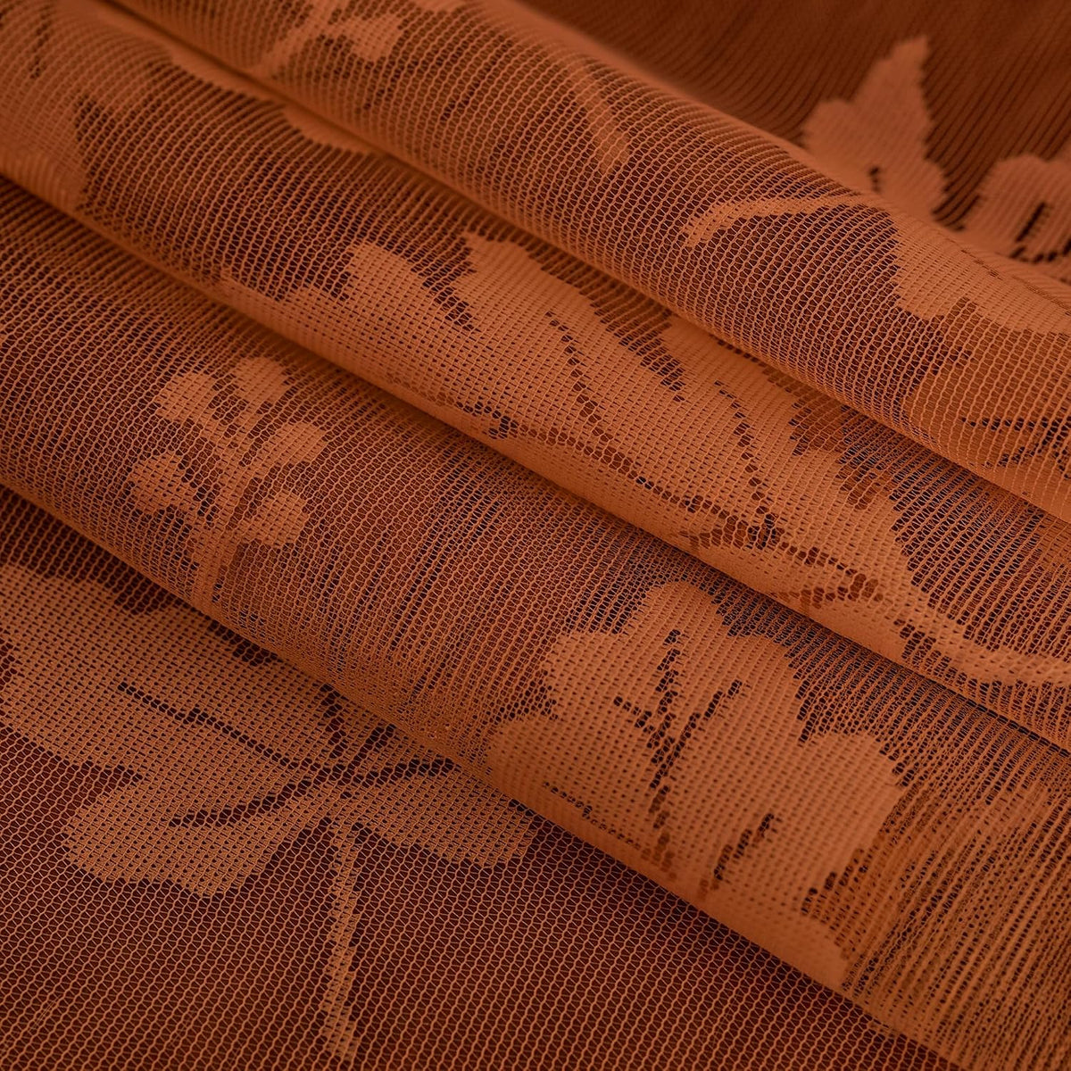 Artoid Mode Lace Jacquard Maple Leaf Fall Table Runner 13x72 Inch