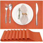 Myir JUN Black Placemats Set of 8 Kitchen and Dining Table Placemats