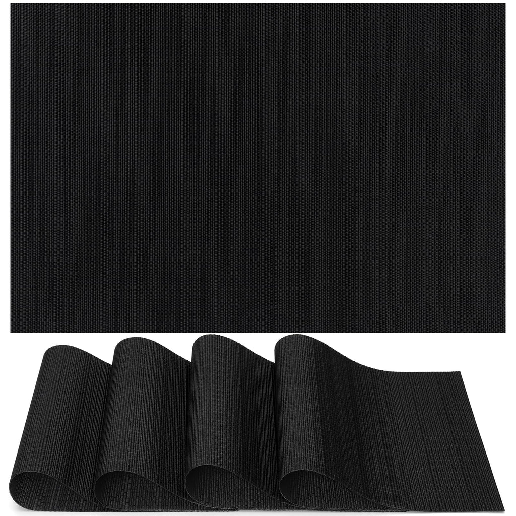 Myir JUN Black Placemats Set of 8 Kitchen and Dining Table Placemats