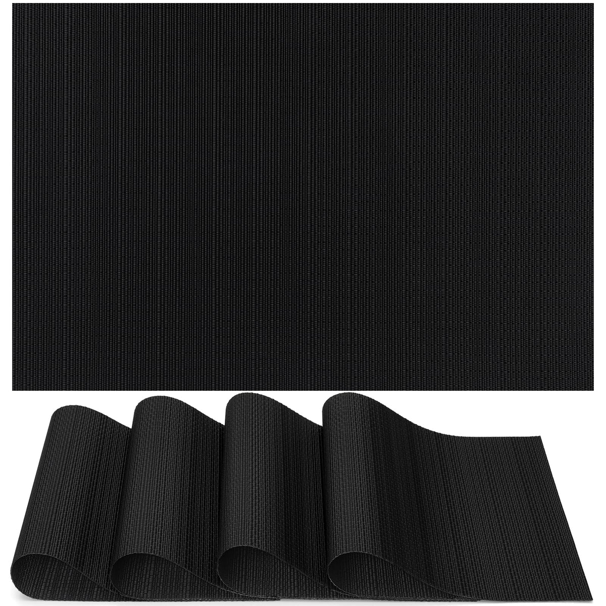 Myir JUN Black Placemats Set of 8 Kitchen and Dining Table Placemats