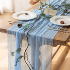 Sage Green Cheesecloth Table Runner 120 Inches Fall Party Home Decorations