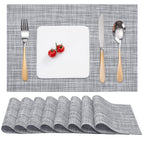 Myir JUN Black Placemats Set of 8 Kitchen and Dining Table Placemats