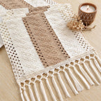 FEXIA Boho Table Runner for Fall Home Decor 12x72 Rustic with Tassels