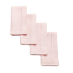 Solino Home 100% Pure Linen Placemats Green Hemstitch, 14 x 19 in, Set of 4