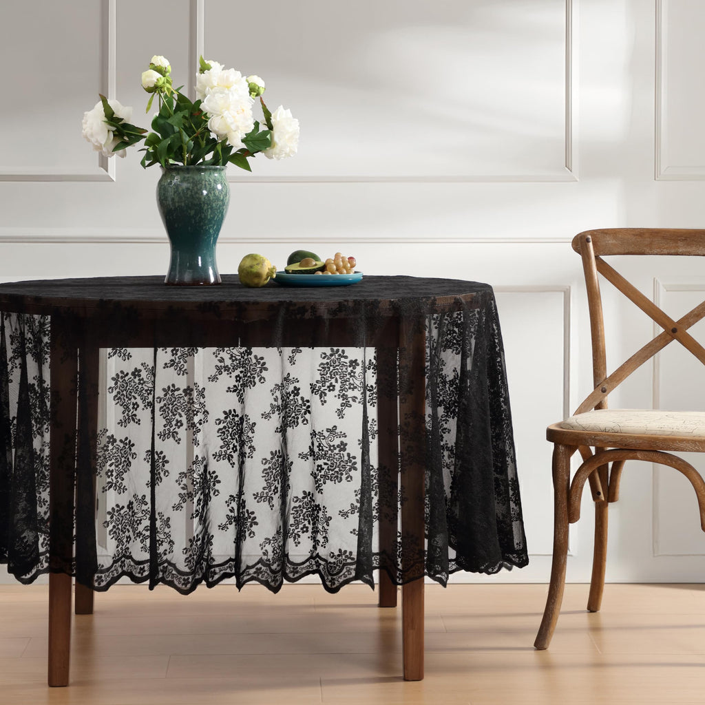 HLC.ME Sedona Lace Tablecloth, Rectangle, 60x84 Inch, White