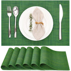 Myir JUN Black Placemats Set of 8 Kitchen and Dining Table Placemats