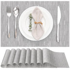 Myir JUN Black Placemats Set of 8 Kitchen and Dining Table Placemats