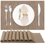 Myir JUN Black Placemats Set of 8 Kitchen and Dining Table Placemats
