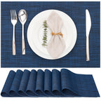 Myir JUN Black Placemats Set of 8 Kitchen and Dining Table Placemats
