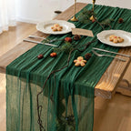Sage Green Cheesecloth Table Runner 120 Inches Fall Party Home Decorations