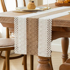FEXIA Boho Table Runner for Fall Home Decor 12x72 Rustic with Tassels