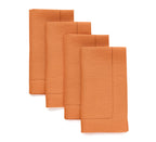 Solino Home 100% Pure Linen Placemats Green Hemstitch, 14 x 19 in, Set of 4