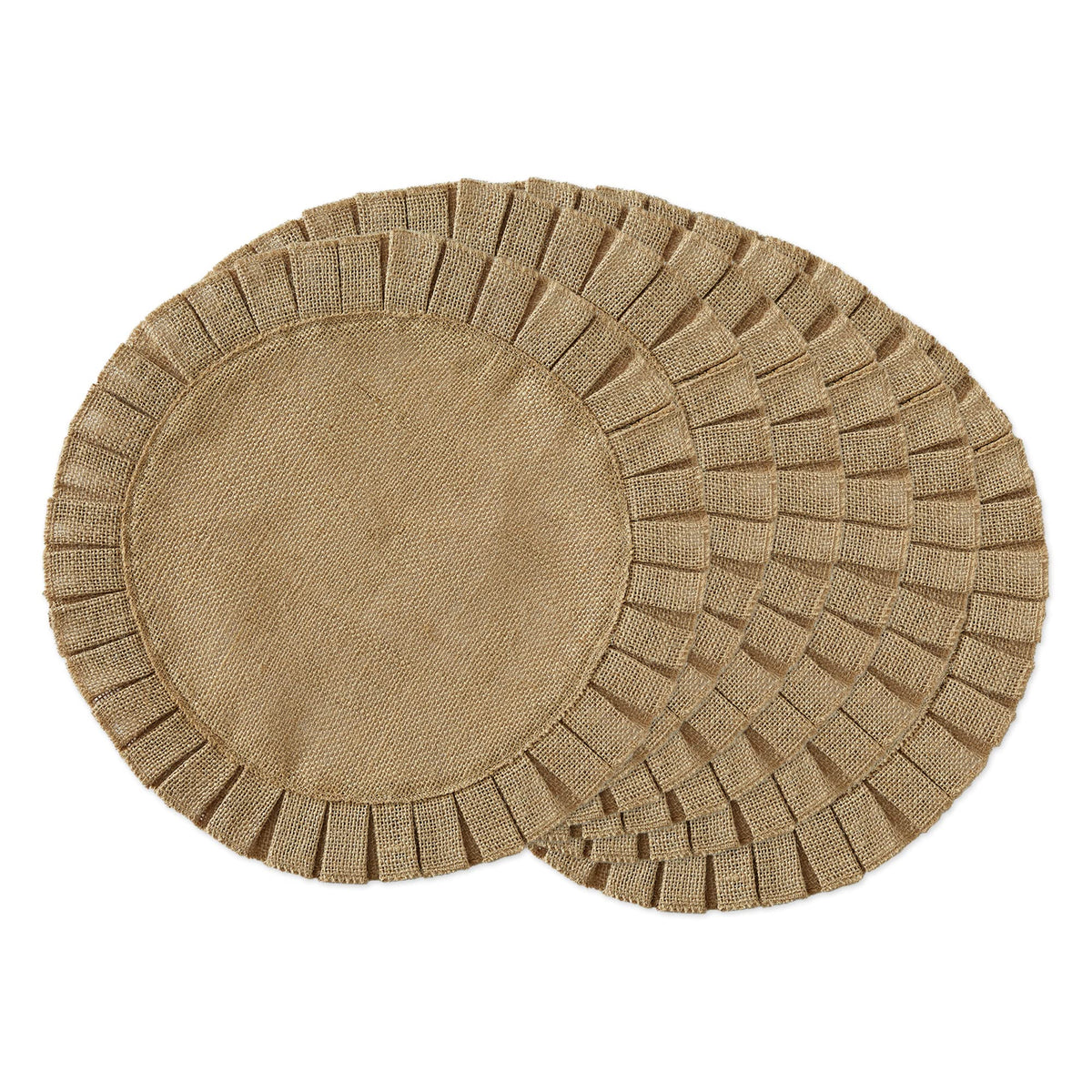 DII Jute Burlap Collection Kitchen Tabletop, Placemat Set, 13x19, Solid Natural, 6 Count