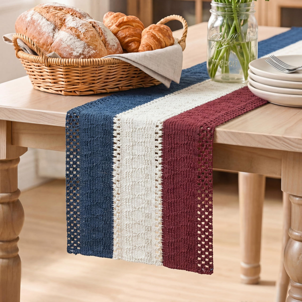 Artoid Mode Dark Grey Farmhouse Rustic Table Runner 12x72 Inch