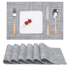 Myir JUN Black Placemats Set of 8 Kitchen and Dining Table Placemats