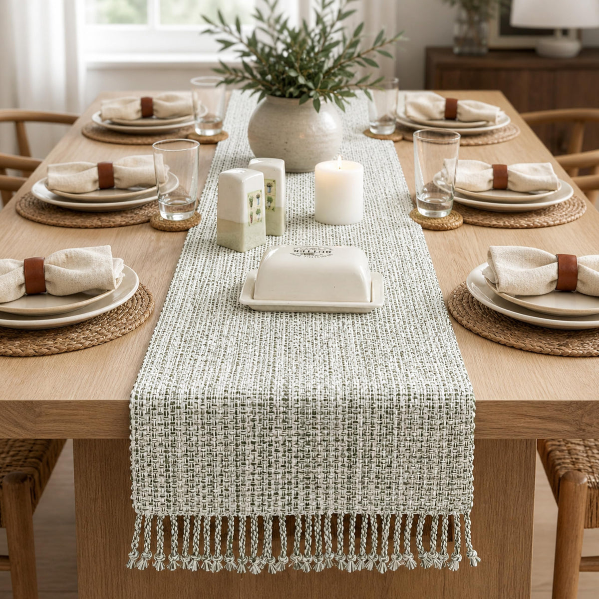 Chardin Home Cotton Placemats Set of 4, 13x19 Inch
