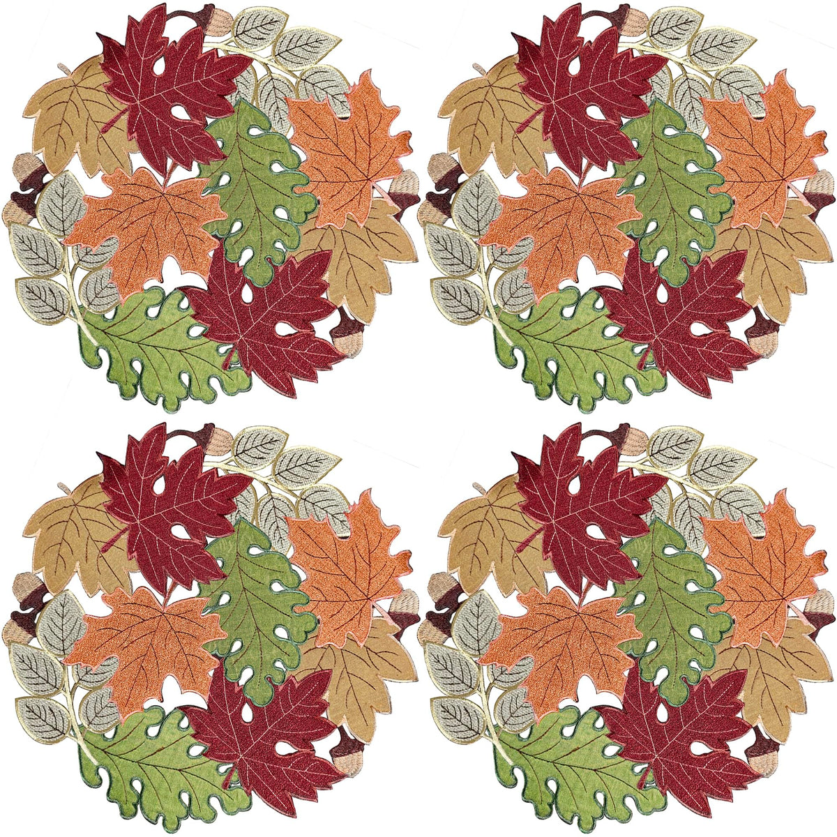 KEVA Fall Table Runner 72inches Long, Harvest Embroidered Thanksgiving Autumn Maple Leaves Table Runner 13x72 inch for Thanksgiving Kitchen Fall Table Decoration